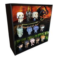 Display Geek, Inc. 1 Display Geek Stackable Toy Shelf for 4 in. Vinyl Collectibles with 3 Backdrop Inserts, Black Corrugated Cardboard