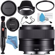 Sony E 35mm f1.8 OSS Lens SEL35F18 + 49mm UV Filter + Lens Pen Cleaner + Fibercloth + Lens Capkeeper + Deluxe Cleaning Kit Bundle