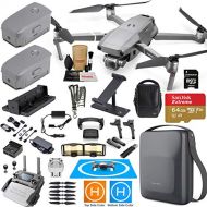 DJI Mavic 2 Pro Drone Quadcopter and Fly More Kit Combo Touring Bundle Comes with 3 Batteries, Hasselblad Camera Gimbal, PGYTECH Stylish Carrying Case and Must Have Accessories