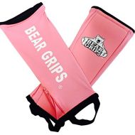 Bear Grips:Shin Guard Sleeves, Padded 5mm shin Protection for Rope climbs, Box Jumps, Dead Lifts,Olympic Lifts, Weight Lifting, OCR,Bike,Run (Black, Pink, neon, XS - XL, Single or