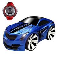 SZJJX Voice Command RC Car Rechargeable 2.4Ghz 6CH Smart Watch Radio Control Creative Voice Activated Racing Cars Remote Control Vehicles Truck Blue