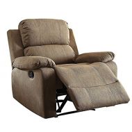 Major-Q Memory Foam Washed PU Leather Fully Recliner Chair for Living Room Tan 59527, 7059527