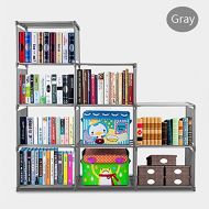 Anfan Bookcase 9-Cubes Book Shelf Office Storage Shelf Plastic Storage Cabinet for kids (Grey, 9Cubes)