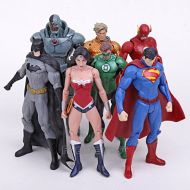 Thailand Superheroes Toys 7pcs/set Superman Batman Wonder Woman The Flash Green Lantern Aquaman Cyborg PVC Figures