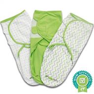 Ziggy Baby Swaddle Blanket Wrap Set, Grey/Green/White, by Ziggy Baby