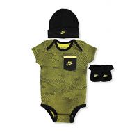 NIKE Nike Infant Babys 3-Piece Bodysuit, Hat & Booties Set