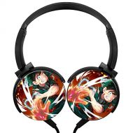 BIboy21 Smash My Hero ACA-demia Izu-ku Headphones Noise Cancelling Lightweight Adjustable Headsets for Kids Men Women