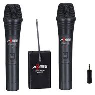 Axess AXESS MPWL1513 Handheld 150 Foot Long Range Wireless Microphone with Dual Microphones
