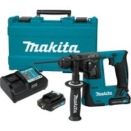 Makita RH02R1 12V max CXT 9/16 Rotary Hammer Kit & Dust Extraction Attachment, SDS-Plus Drilling & XCV04Z 18V X2 LXT (36V) 2.1 Gallon HEPA Filter Dry Dust Extractor/Vacuum