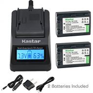 Kastar Fast Charger + Battery 2 Pack for Sony NP-FH50 NP-FH40 NP-FH30 Sony DSLR-A230 DSLR-A330 DSLR-A290 DSLR-A380 DSLR-A390 HDR-TG1E HDR-TG3 HDR-TG5 HDR-TG7 DSC-HX1 DSC-HX200 