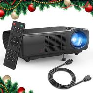 Projector, TENKER Video Projector Upgrade Lumens +70% Brightness for 5.0 Big Screen Home Theater Projector with 176 Display Support 1080p HDMI VGA USB AV for Movie Nights, Video Ga