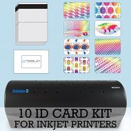 Brainstorm ID 10 ID Card Kit - Laminator, Inkjet Teslin, Butterfly Pouches, and Holograms - Make PVC Like ID Cards