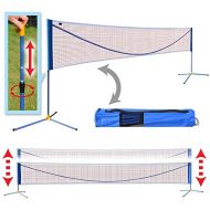 BenefitUSA Portable Badminton Net Volleyball Tennis Net w Stand for Family Sport