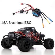 ShepoIseven F540 4370KV Sensorless Brushless Motor with 45A ESC Electric Speed Controller Combo Set for 110 Scale RC Car Truck