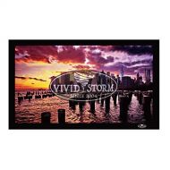 VIVIDSTORM Fixed Frame Screen，120-inch Diagonal 16:9, 8K 4K Ultra HD Ready， Ambient Light Rejecting Fixed Frame Projector Screen,High Gain Projection Material, Model：VKJMALR12