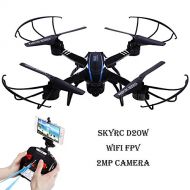 DICPOLIA Remote Control SKYC D20W WiFi FPV 2MP Camera 2.4GHz 4 Channel 6 Axis Gyro Quadcopter 3D Rollove,Racing Controllers Helicopters Drone Parts 4 Channnel Planes For Beginner Adults Kid