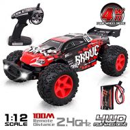 RC Car, Remote Control Car, Abeyc 1:12 Scale Terrain RC Cars, Electric Remote Control Off Road Monster Truck, 2.4Ghz Radio 4WD Fast 30+ MPH RC Car, with LED Light and 1500mAh Batte