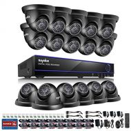 SANNCE Home Security Camera Systems, 16 Channel H.264 1080N Hybrid DVR Recorder, 16 x 720P(1500TVL) 1.0 Megapixel Day Night Vision IR Weatherproof Outdoor CCTV Camera, Video Survei