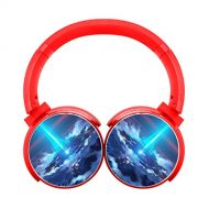 Gamer chart Video Game Stereo Wireless Headphones with Microphone On-ear Foldable Portable Music Headsets for Cellphones Laptop Tablet TV HeadphonesRed