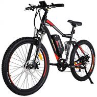 Add Motor Addmotor HITHOT Electric Mountain Bike 48V 500W Motor Ebike Full Suspension 10.4Ah Lithium Battery Pedal Assist Sport Electric Bicycle 27.5Inch 2018 for Adult Men
