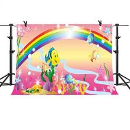 MTMETY MME Rainbow Cartoon Underwater World Background Baby Shower Birthday Party Photography Decoration Banner 10x7ft GEME881