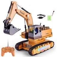 Binmer Electric Excavator,Car Excavator Constructing Truck Crawler Digger Electric Toy Remote Control