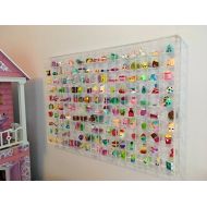 Acrylic Mega Store Shopkins Display Wall Hanging Acrylic Showcase for Collectibles 150 Openings Compatible with Shopkins, Mini Figures, Thimbles