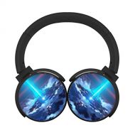 Gamer chart Video Game Stereo Wireless Headphones with Microphone On-ear Foldable Portable Music Headsets for Cellphones Laptop Tablet TV HeadphonesBlack