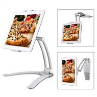 Bingxue Kitchen iPad Tablet Mount Stand,for Wall/Desktop/Countertop Mount Recipe Holder,for iPad Mini/iPad Air/Pro 10.5/9.7/Galaxy Tab/Nexus/Surface Pro 1,2 with 5.0 to 7.5 Inches