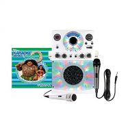 Singing Machine Karaoke System with Bluetooth, Sound and Disco Light Show (White) and Dynamic Microphone with 10 Ft. Cord with Disney Karaoke Series: Moana
