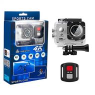 FINEC F60R Waterproof Sports Action Camera 4K 16 MP Ultra HD WiFi 170 Degree Angle Underwater Camcorder with 2.0Inch LCD Screen and Full Accessories Kits (Silver)