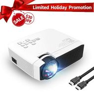 Azk Projectors,Mini Video Projector, 50% Brighter 176 Display Portable LED Projector,Home Theater Movie Projector Support 1080P HDMI USB SD Card VGA AV for TV Laptop PC Xbox PS4 iP