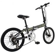 PHOENIX VITAL LIFE Phoenix Bicycle PF 20 Inch Aluminum Portable and Folding Bike with Disk Brake and Shimano 7 Speed