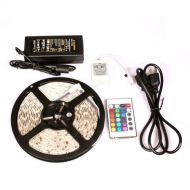 LEDQuant SMD5050 16.4FT/5M, 300, Waterproof Led Flexible Strip RGB +IR Remote Led Controller +Power supply