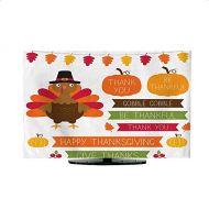 Miki Da Television dustproof Cloth Thanksgiving Vector Banners Pumpkin Frames and a Turkey Set L37 x W38