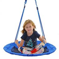 Gharpbik 40 Round Saucer Swing Outdoor Web Tree Swings-Kids-900D Oxford fabric-440lb Large Capacity Adjustable Ropes-Easy to Install-Playground Play Toys