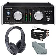 Photo Savings Tascam UH-7000 USB Interface and Standalone Mic Preamp Bundle w/Headphones+Cable and FiberTique Cloth