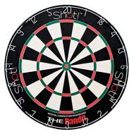 Shot! Darts The Bandit Steel Tip Dartboard-Professional Bladed Bristle Board-Official Competition Size-Self Healing Sisal-Reduced Bounce Outs-Staple Free Bullseye