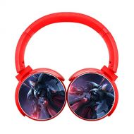 Gamer chart Star craft II video games Stereo Wireless Headphones with Microphone On-ear Foldable Portable Music Headsets for Cellphones Laptop Tablet TV HeadphonesRed
