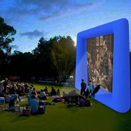 Evokem Airblown Outdoor Inflatable Movie Screen for a Backyard Theater (Blue-2)
