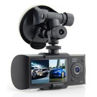 A New R300 2.7 140° Dual Lens Dash Board Camera Car Hd DVR Black Box Video Recorder + GPS Logger