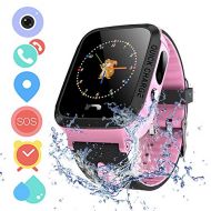 Zqtech Smart Watch for Kids GPS Tracker - IP67 Waterproof Smartwatches with SOS Voice Chat Camera Flashlight Alarm Clock Digital Wrist Watch Smartwatch Girls Boys Birthday