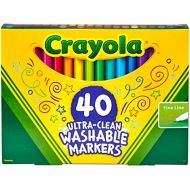 Crayola Ultra-Clean Washable Markers, Fine Tip for Details, Great for Coloring Books, Gift, 40 Count