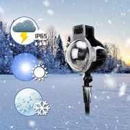 ANREONER Snowfall Strobe Lights for Christmas, IP65 Waterproof Rotatable White Snow Falling Projector for Valentines Day Xmas Halloween Holiday Party Wedding New Year House Garden