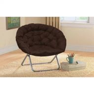 Urban Shop Oversized Saucer Chair (Dark Brown)