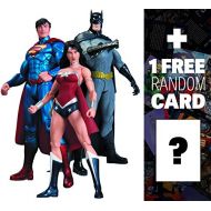 DC Comics Batman, Superman, Wonder Woman: DC Collectibles The New 52 Trinity War Action Figure Box Set + 1 FREE Official DC Trading Card Bundle [314068]