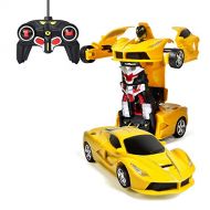 TINIX RC Cars - Electric RC Car 2In1 Transformation Robots Sports Cars Model Remote Control Toys Deformation Vehicle Fighting Toy Children Gifts - by Tini - 1 PCs