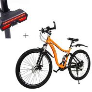 Huoduoduo Bike, Mountain Bike, 26 Inch 21 Speed Disc Brake High-Carbon Steel Off-Road Vehicle,Suitable for Outdoor Travel Mountaineering, Bicycle Turn Signal