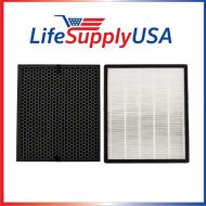 LifeSupplyUSA 5 Replacement Filter Sets for Levoit Air Purifier LV-PUR131, LV-PUR131-RF True HEPA & Activated Carbon Filters Set (5)