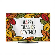 Miki Da tv Protection covertv Sun Cover 70 inch Thanksgiving Day Leaves Frame